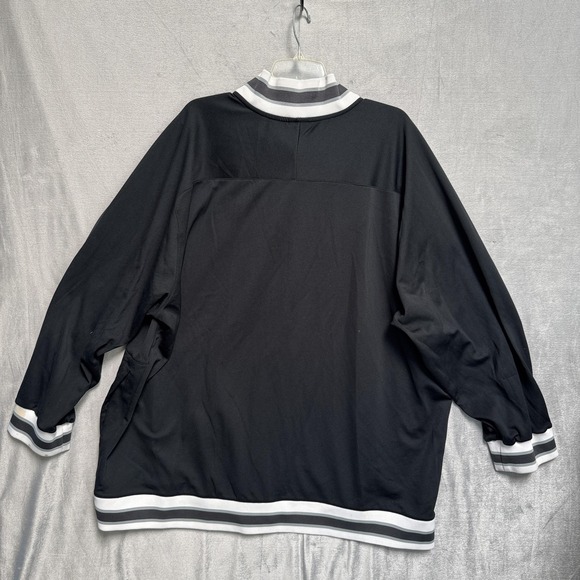 Nike Air Track Jacket Mens 3XL Black Full Zip Striped Rib Collar Cuffs Piping - Picture 8 of 12